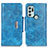 Custodia Portafoglio In Pelle Cover con Supporto N04P per Motorola Moto G60s Cielo Blu