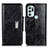 Custodia Portafoglio In Pelle Cover con Supporto N04P per Motorola Moto G60s Nero