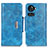 Custodia Portafoglio In Pelle Cover con Supporto N04P per OnePlus 10R 5G Cielo Blu