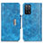 Custodia Portafoglio In Pelle Cover con Supporto N04P per Oppo A55 5G Cielo Blu