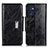 Custodia Portafoglio In Pelle Cover con Supporto N04P per Oppo Find X5 Lite 5G Nero