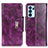 Custodia Portafoglio In Pelle Cover con Supporto N04P per Oppo Reno6 Pro 5G India Viola