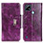 Custodia Portafoglio In Pelle Cover con Supporto N04P per Realme C21 Viola