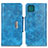 Custodia Portafoglio In Pelle Cover con Supporto N04P per Samsung Galaxy A22 5G Cielo Blu