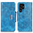 Custodia Portafoglio In Pelle Cover con Supporto N04P per Samsung Galaxy S21 Ultra 5G Cielo Blu