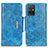 Custodia Portafoglio In Pelle Cover con Supporto N04P per Vivo iQOO Z6 5G Cielo Blu