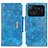 Custodia Portafoglio In Pelle Cover con Supporto N04P per Xiaomi Mi 11 Ultra 5G Cielo Blu