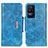 Custodia Portafoglio In Pelle Cover con Supporto N04P per Xiaomi Redmi K40S 5G Cielo Blu