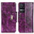 Custodia Portafoglio In Pelle Cover con Supporto N04P per Xiaomi Redmi K50 5G Viola