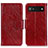 Custodia Portafoglio In Pelle Cover con Supporto N05P per Google Pixel 7a 5G Rosso