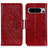 Custodia Portafoglio In Pelle Cover con Supporto N05P per Google Pixel 8 Pro 5G Rosso