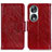 Custodia Portafoglio In Pelle Cover con Supporto N05P per Huawei Honor 90 5G Rosso