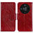 Custodia Portafoglio In Pelle Cover con Supporto N05P per Huawei Honor X9b 5G Rosso