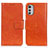 Custodia Portafoglio In Pelle Cover con Supporto N05P per Motorola Moto E32 Arancione