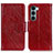 Custodia Portafoglio In Pelle Cover con Supporto N05P per Motorola Moto Edge S30 5G Rosso