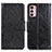 Custodia Portafoglio In Pelle Cover con Supporto N05P per Motorola Moto G42 Nero