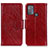 Custodia Portafoglio In Pelle Cover con Supporto N05P per Motorola Moto G50 Rosso