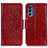 Custodia Portafoglio In Pelle Cover con Supporto N05P per Motorola Moto G62 5G Rosso