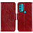 Custodia Portafoglio In Pelle Cover con Supporto N05P per Motorola Moto G71 5G Rosso