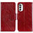 Custodia Portafoglio In Pelle Cover con Supporto N05P per Motorola Moto G71s 5G Rosso