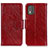 Custodia Portafoglio In Pelle Cover con Supporto N05P per Nokia C02 Rosso