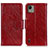 Custodia Portafoglio In Pelle Cover con Supporto N05P per Nokia C110 Rosso