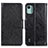 Custodia Portafoglio In Pelle Cover con Supporto N05P per Nokia C12 Nero