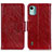 Custodia Portafoglio In Pelle Cover con Supporto N05P per Nokia C12 Plus Rosso