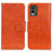 Custodia Portafoglio In Pelle Cover con Supporto N05P per Nokia C210 Arancione