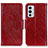 Custodia Portafoglio In Pelle Cover con Supporto N05P per OnePlus 9RT 5G Rosso