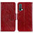 Custodia Portafoglio In Pelle Cover con Supporto N05P per OnePlus Nord CE 5G Rosso