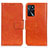 Custodia Portafoglio In Pelle Cover con Supporto N05P per Oppo A16s Arancione
