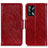 Custodia Portafoglio In Pelle Cover con Supporto N05P per Oppo A74 4G Rosso