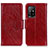 Custodia Portafoglio In Pelle Cover con Supporto N05P per Oppo A94 5G Rosso