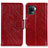 Custodia Portafoglio In Pelle Cover con Supporto N05P per Oppo F19 Pro Rosso