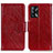 Custodia Portafoglio In Pelle Cover con Supporto N05P per Oppo F19 Rosso