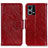 Custodia Portafoglio In Pelle Cover con Supporto N05P per Oppo F21 Pro 4G Rosso