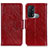 Custodia Portafoglio In Pelle Cover con Supporto N05P per Oppo Reno5 A Rosso