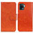 Custodia Portafoglio In Pelle Cover con Supporto N05P per Oppo Reno5 F Arancione