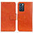 Custodia Portafoglio In Pelle Cover con Supporto N05P per Oppo Reno6 5G Arancione