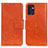 Custodia Portafoglio In Pelle Cover con Supporto N05P per Oppo Reno7 5G Arancione