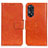 Custodia Portafoglio In Pelle Cover con Supporto N05P per Oppo Reno8 T 4G Arancione