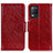 Custodia Portafoglio In Pelle Cover con Supporto N05P per Realme 8 5G Rosso