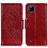 Custodia Portafoglio In Pelle Cover con Supporto N05P per Realme C20 Rosso