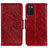 Custodia Portafoglio In Pelle Cover con Supporto N05P per Samsung Galaxy A03s Rosso