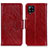 Custodia Portafoglio In Pelle Cover con Supporto N05P per Samsung Galaxy A22 4G Rosso