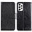 Custodia Portafoglio In Pelle Cover con Supporto N05P per Samsung Galaxy A23 4G Nero