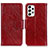 Custodia Portafoglio In Pelle Cover con Supporto N05P per Samsung Galaxy A23 4G Rosso