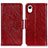 Custodia Portafoglio In Pelle Cover con Supporto N05P per Samsung Galaxy A23 5G SC-56C Rosso