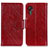 Custodia Portafoglio In Pelle Cover con Supporto N05P per Samsung Galaxy XCover 5 SM-G525F Rosso